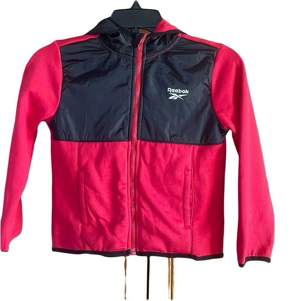 Reebok Red and Black Jacket zip up hoodie size 6